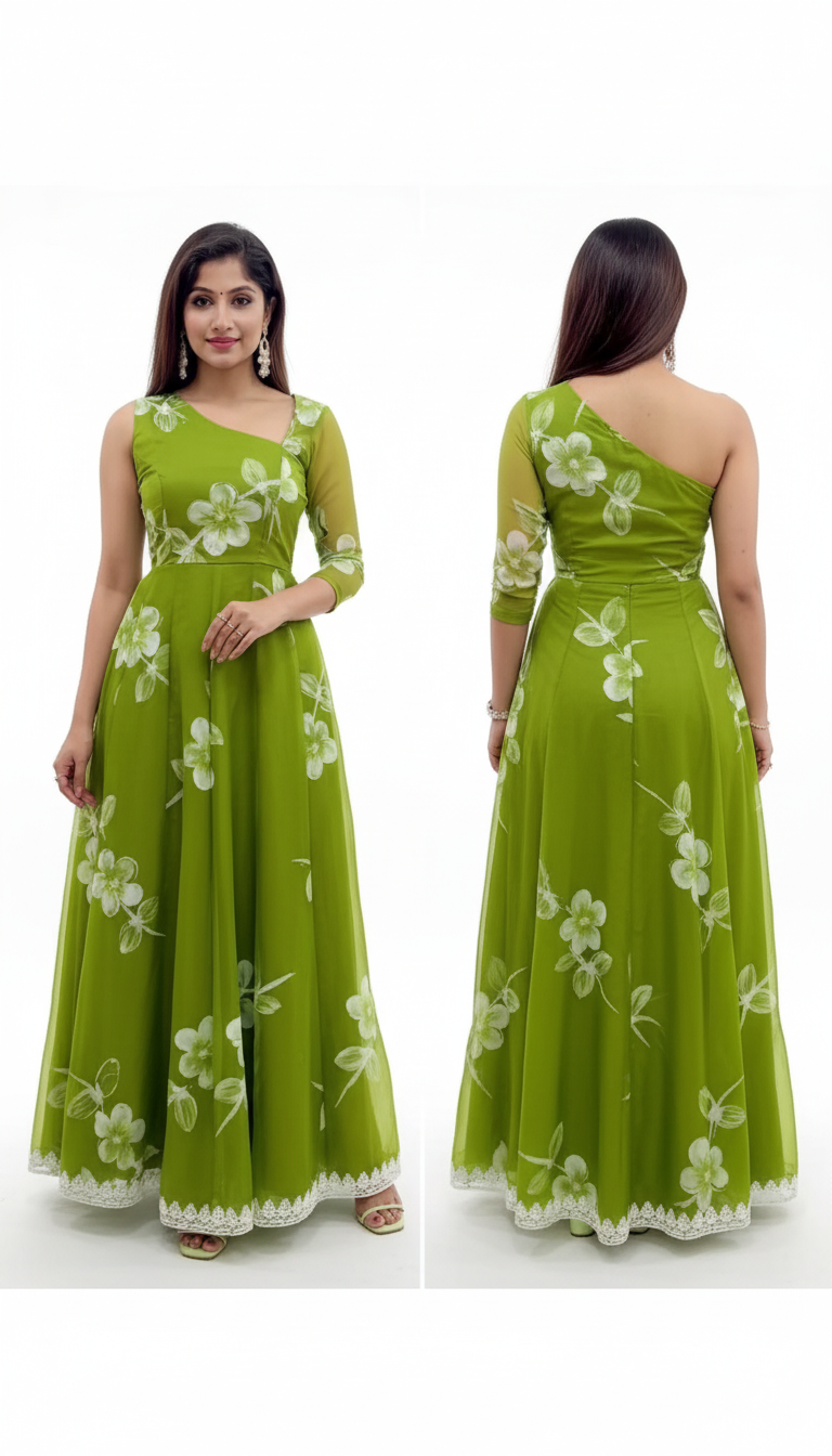 Women’s Georgette Kurta & Dupatta Set – Ethnic Charm Meets Contemporary Elegance