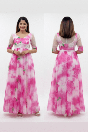 Women’s Latest Wedding Gown with Dupatta Set – Elegant Bridal Ensemble