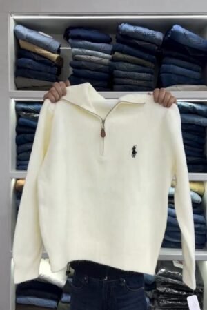 Men Estate-Rib Quarter-Zip Pullover Sweaters